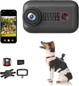 2K Pet Collar Camera with Phone App 32GB SD Card 20MP Dog Collar Camera, PetCamera with Remote, Accessories Newly Upgraded Multifunctional ActionCamera