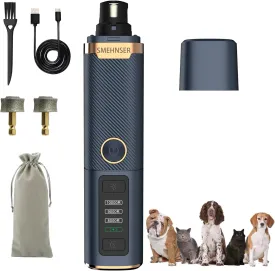 3-Speed Dog Nail Grinder, Super Quiet & Low Vibration Electric Dog Nail Trimmers with USB-C Rechargeable - Painless Paws Grooming Tool for Dogs & Cats