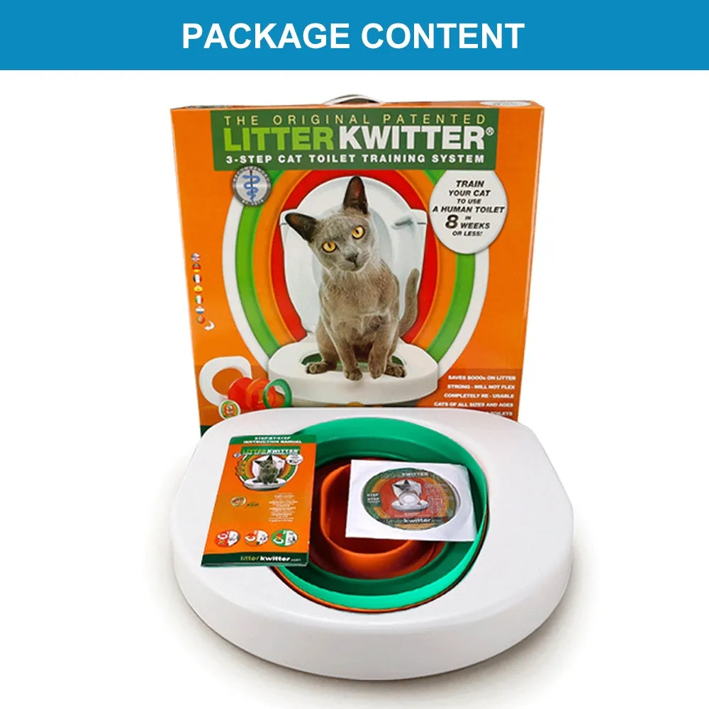 3-Step Cat Toilet Training System with DVD - Litter Kwitter