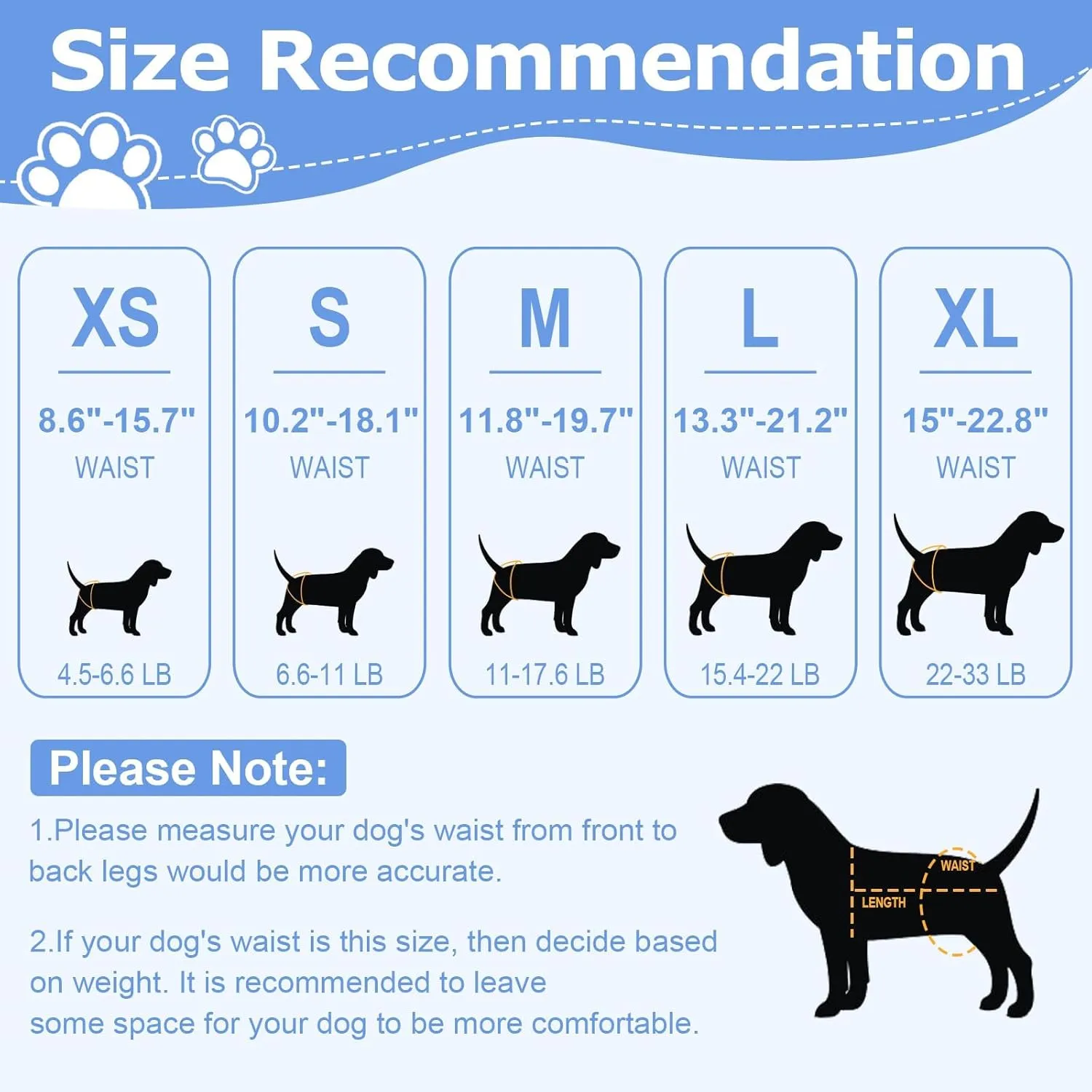 Ambreview Dog Diapers Female, Disposable Diapers for Female Dog with Stretchy Waist, Pull Up Puppy Wraps for Doggie in Heat Period Super Absorbent Doggy Diaper for Dogs 100PCS (XS)
