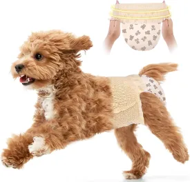 Ambreview Dog Diapers Female, Disposable Diapers for Female Dog with Stretchy Waist, Pull Up Puppy Wraps for Doggie in Heat Period Super Absorbent Doggy Diaper for Dogs 100PCS (XS)