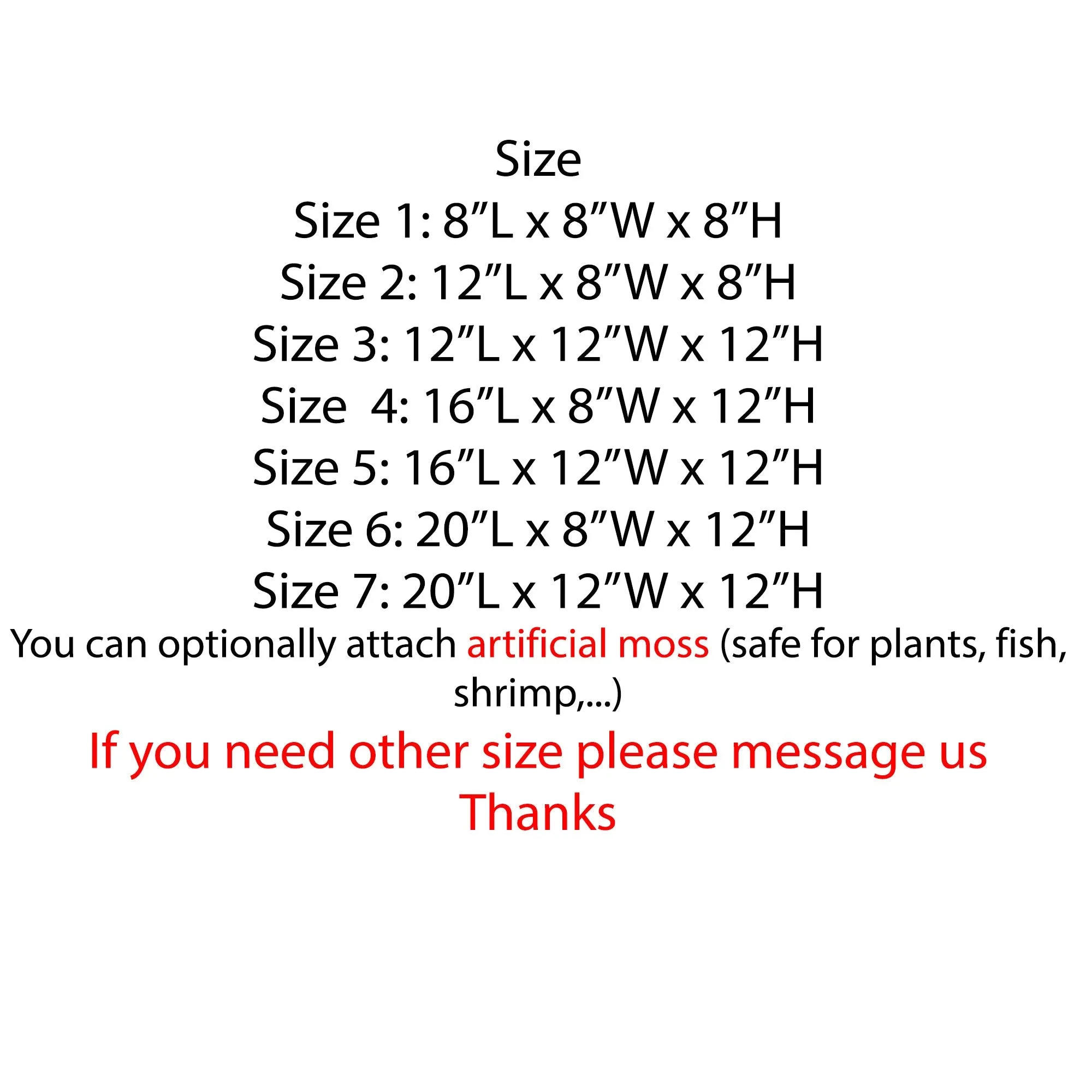 Aquarium Decorations & Unique Aquascape Background for Fish & Shrimp Tanks