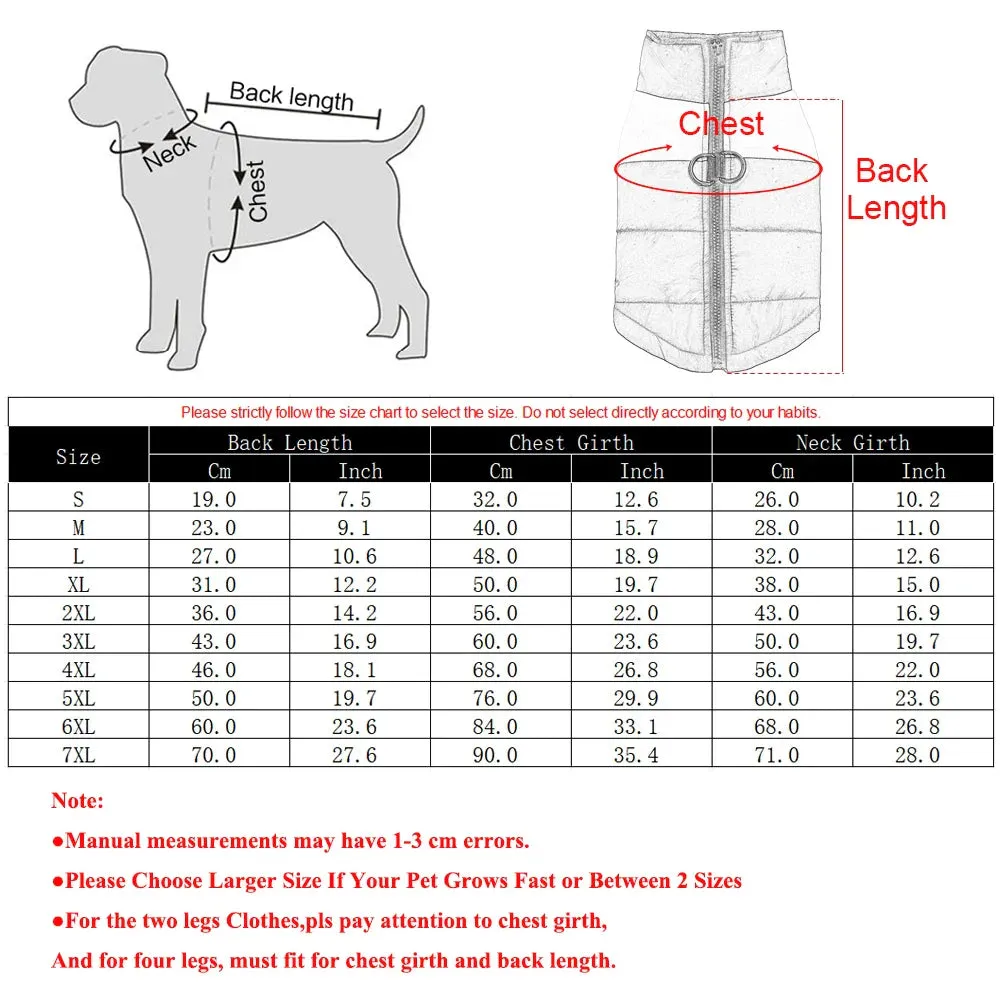 Autumn-Winter Waterproof Dog Jacket with D-Ring