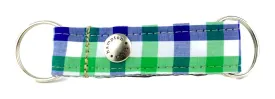 Blue/White/Green Plaid Snappy Keychain - 759