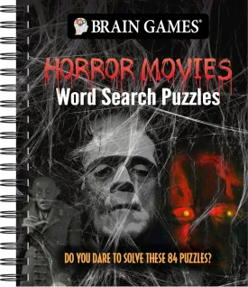 Brain Games - Horror Movies Word Search Puzzles: Do You Dare to Solve These 84 Puzzles? Spiral-bound  July 30, 2024
