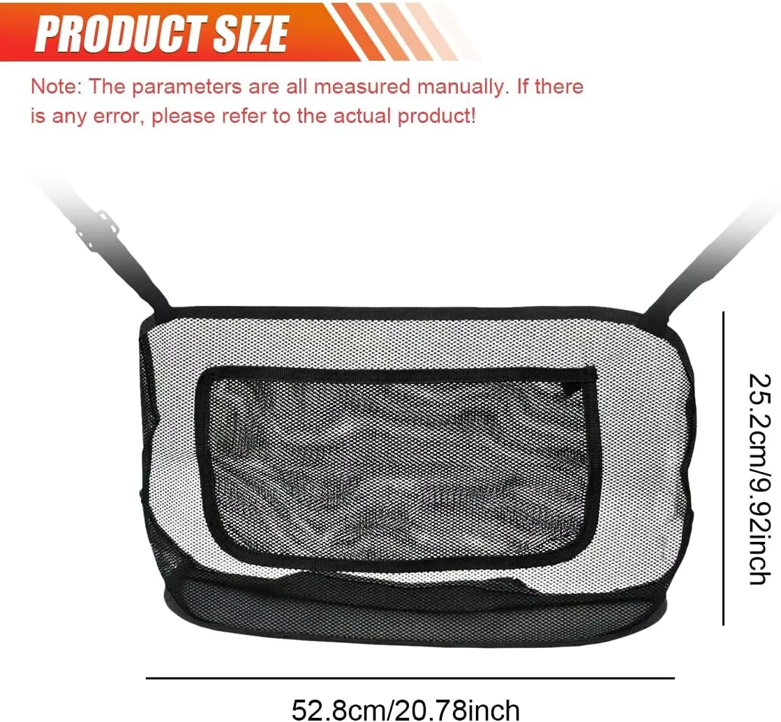 Car Purse Holder Between Seats, Net Pocket Handbag Holder for Cars, Car Mesh Organizer, Universal Auto Storege Bag Accessory for Phone Document, Barrier of Backseat Pet Kids (Black)