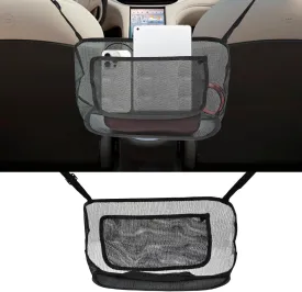 Car Purse Holder Between Seats, Net Pocket Handbag Holder for Cars, Car Mesh Organizer, Universal Auto Storege Bag Accessory for Phone Document, Barrier of Backseat Pet Kids (Black)