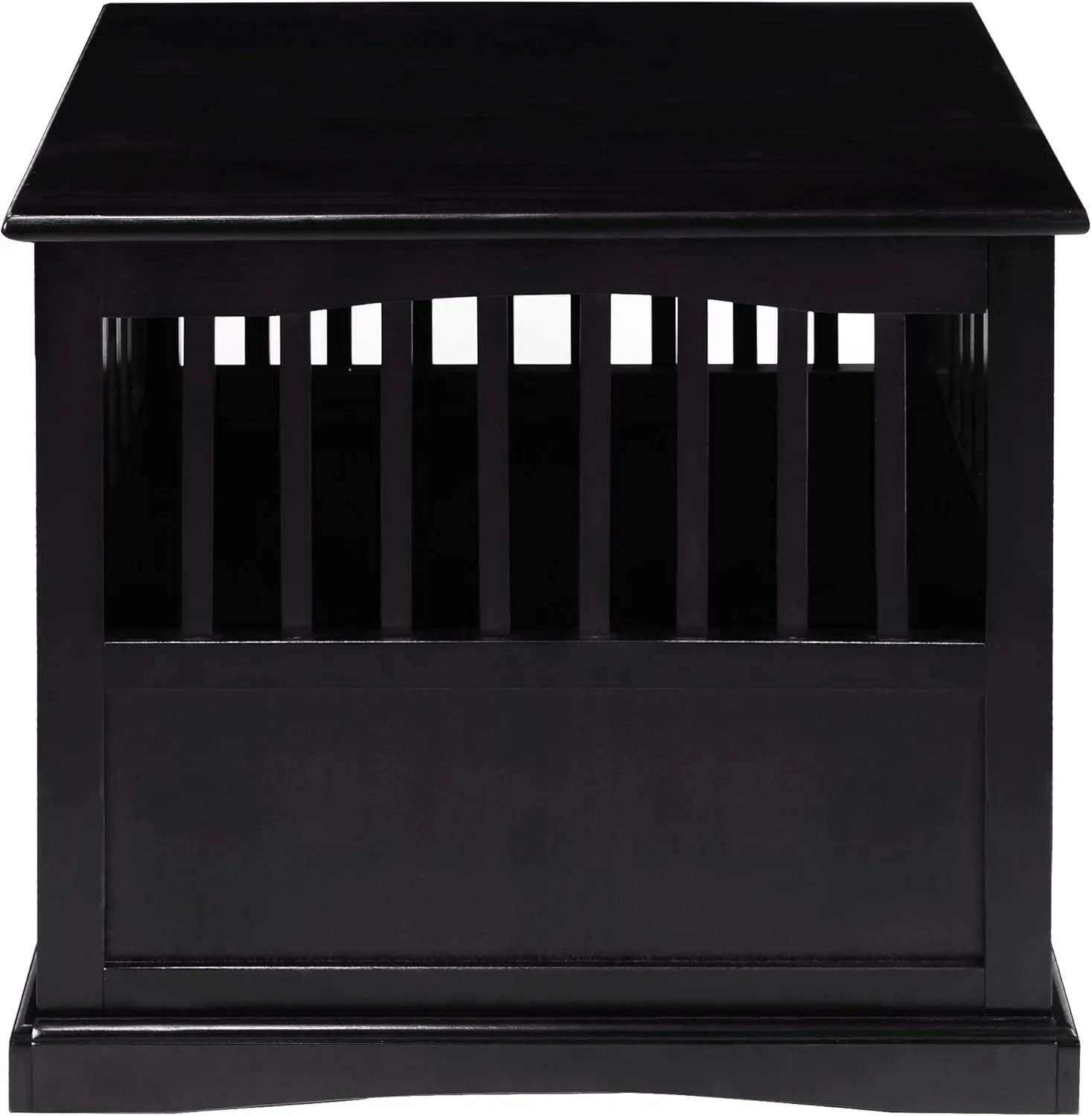 Casual Home Wooden Indoor Dog Crate House Kennel End Table Night Stand Furniture with Lockable Latch for Small to Medium Pets, Black