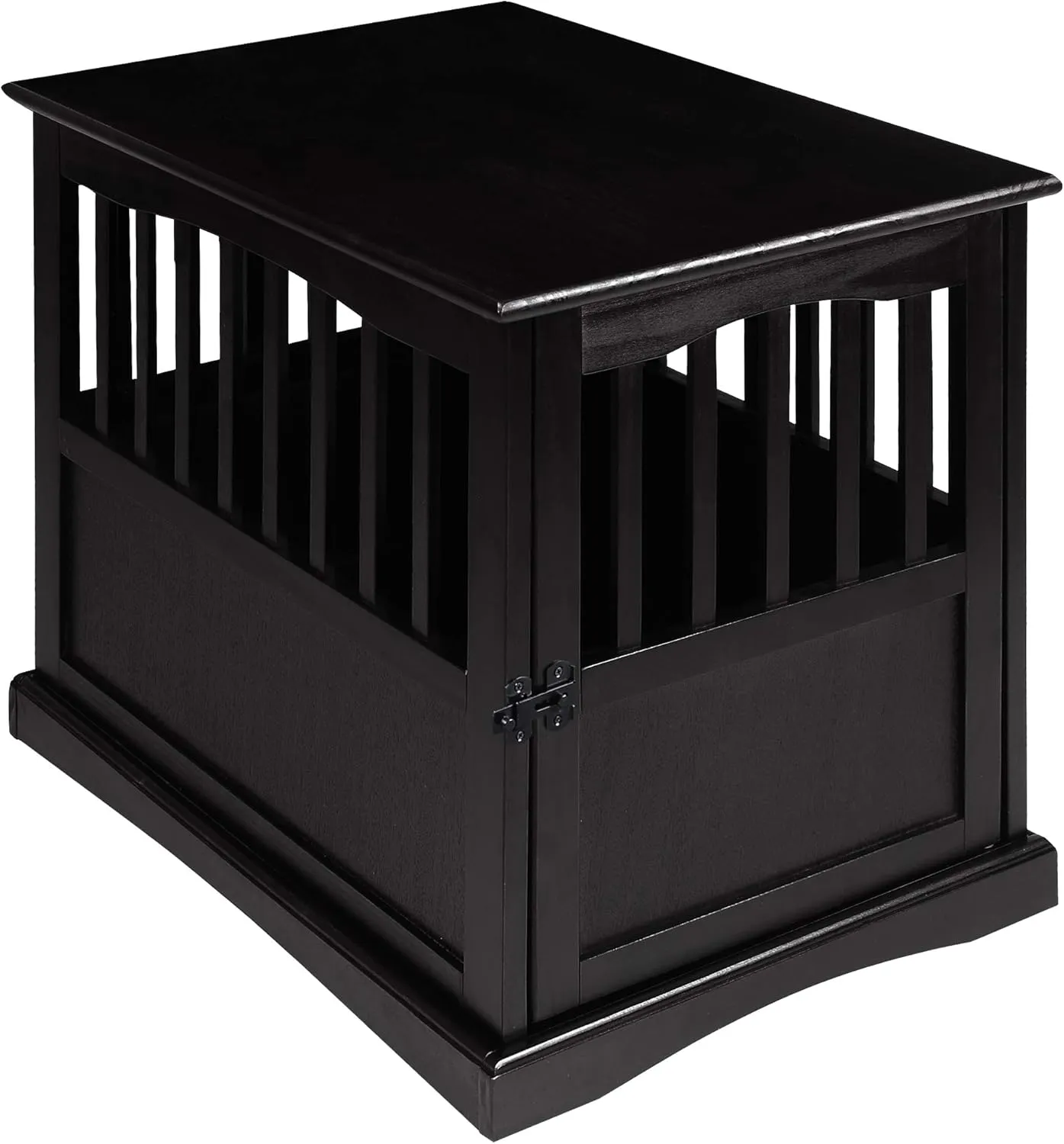 Casual Home Wooden Indoor Dog Crate House Kennel End Table Night Stand Furniture with Lockable Latch for Small to Medium Pets, Black
