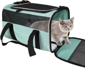 Cat Carriers, Soft-Sided,Top Load Pet Carrier for Small Medium Cats Dogs Puppy 15Lbs 20 Lbs,Ventilated Design Carrier with Airline Approved (Medium,Green)