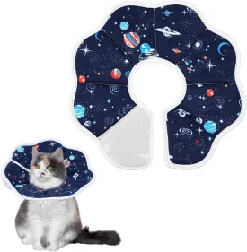 Cat Cone Collar Soft Stop Licking, Adjustable Cat Recovery Collars & Cones, Comfortable Cats Cones After Surgery, Protective Cats Neck Cone, Lightweight Elizabethan Collar for Small Medium Kittens