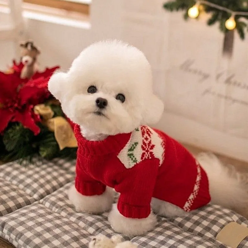 Christmas Knitted Pet Sweater