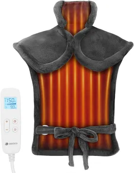 CooCoCo Heating Pad for Back Pain Relief, Fathers Day & Birthday Gifts for Dad Mom Women Men, FSA HSA Eligible, Electric Heat Pad for Neck Shoulders, Auto Off, Moist Heating, 24"x33", 10ft Cord, Gray