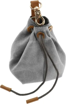 Create idea Dog Treat Pouch Cleanable Dog Treat Training Bag with Clip and Drawstring Pet Snack Bag Food Storage for Dog Training Outdoor Activities Walking Grey
