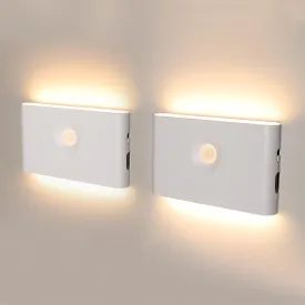 DAMI Night Light with Motion Detector, Led Children Night Light Rechargeable, Battery Operated Stairs Light 3 Modes, Closet Light 2700K for Children's Room Hallway Kitchen Bedroom (2 Pack)