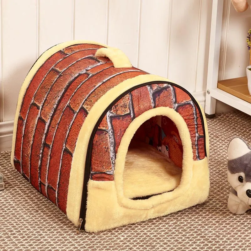 Dog House Nest With Mat Foldable Pet Dog Bed Cat Bed House 2017