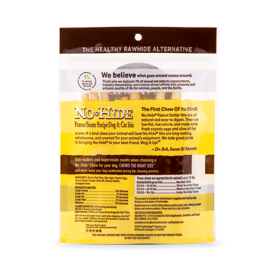 Earth Animal No Hide Peanut Butter Chew Dog & Cat Treats