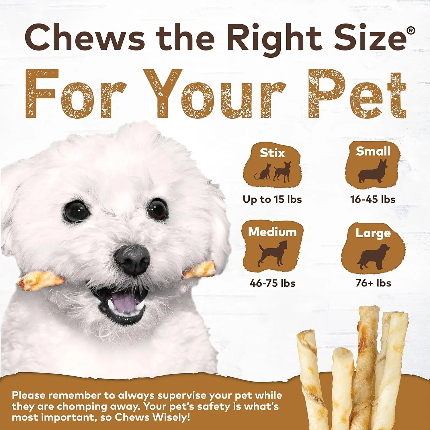 Earth Animal No Hide Venison Chew Stix Dog Treats