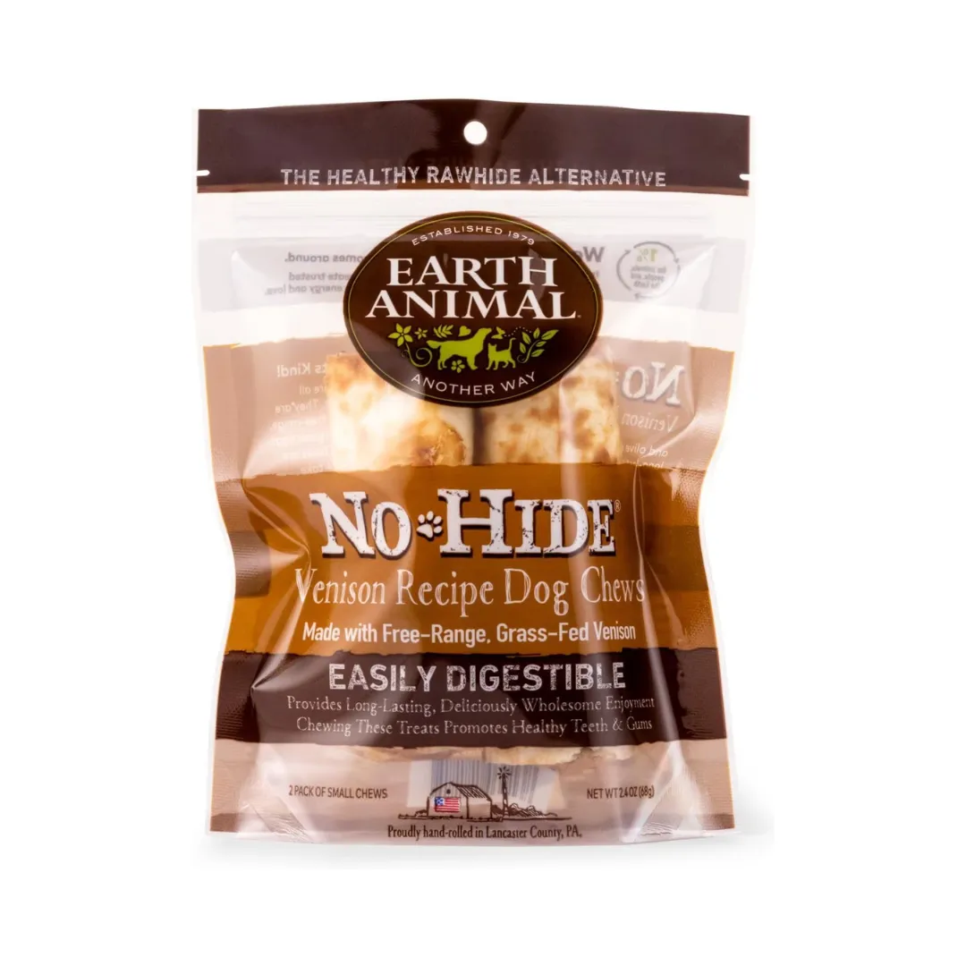 Earth Animal  No Hide Venison Chews Dog Treats