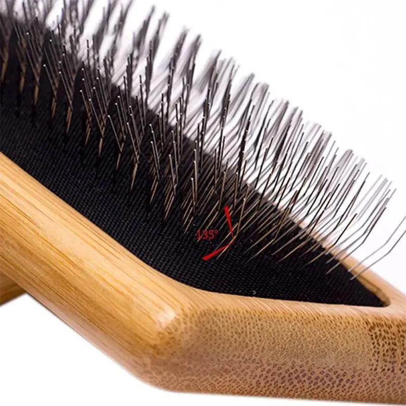 Eco-Friendly Bamboo Pet Grooming Brush