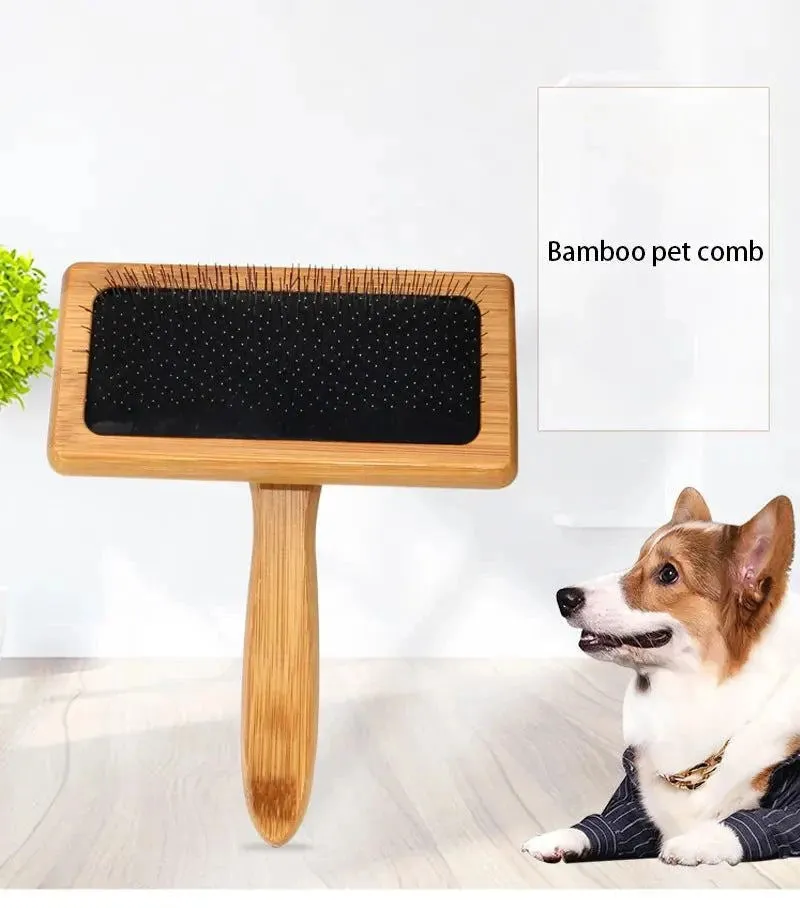 Eco-Friendly Bamboo Pet Grooming Brush