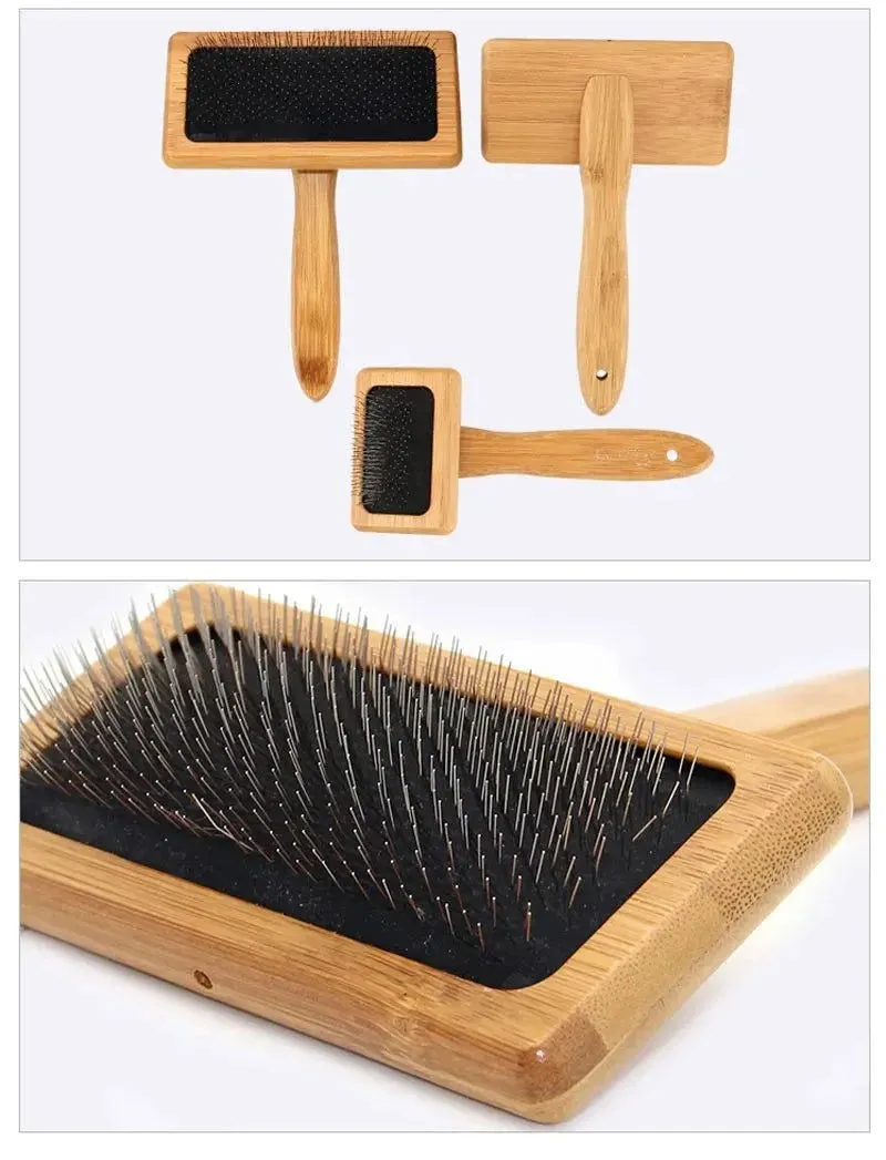 Eco-Friendly Bamboo Pet Grooming Brush