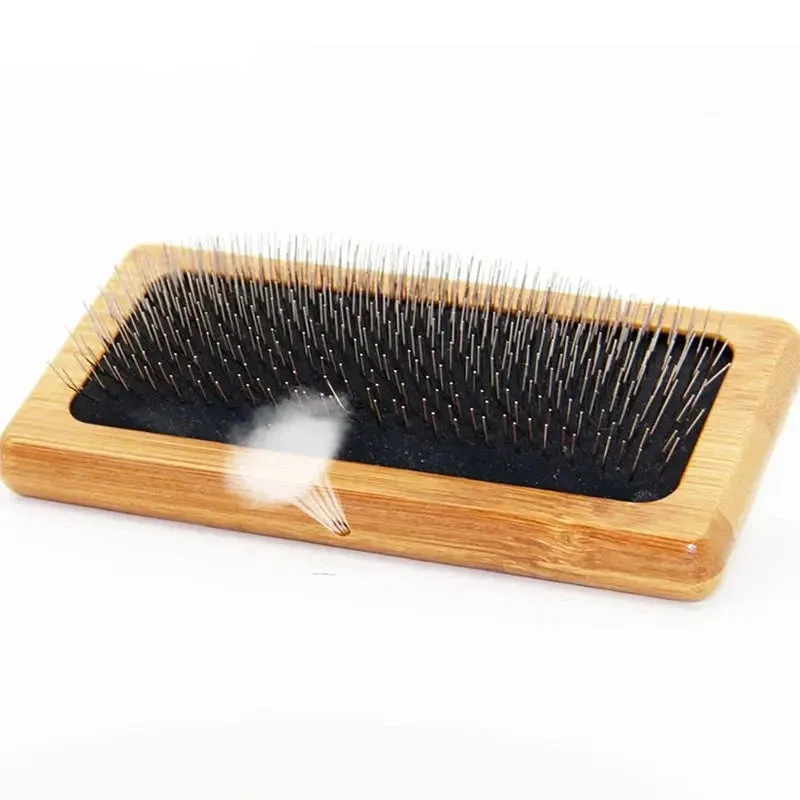 Eco-Friendly Bamboo Pet Grooming Brush