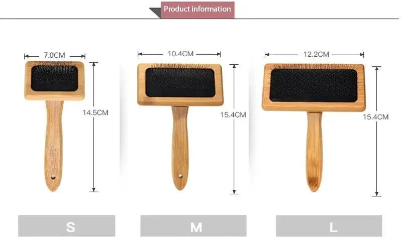 Eco-Friendly Bamboo Pet Grooming Brush