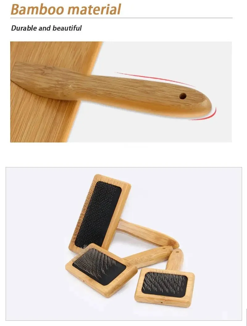 Eco-Friendly Bamboo Pet Grooming Brush