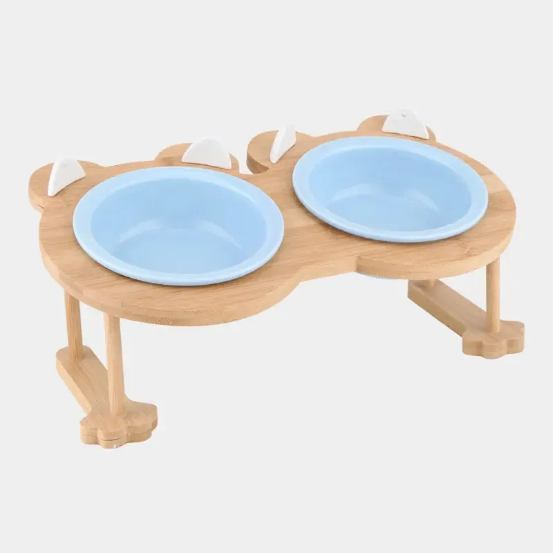 Elevated Ceramic Bowl   Adjustable Stand - Style B