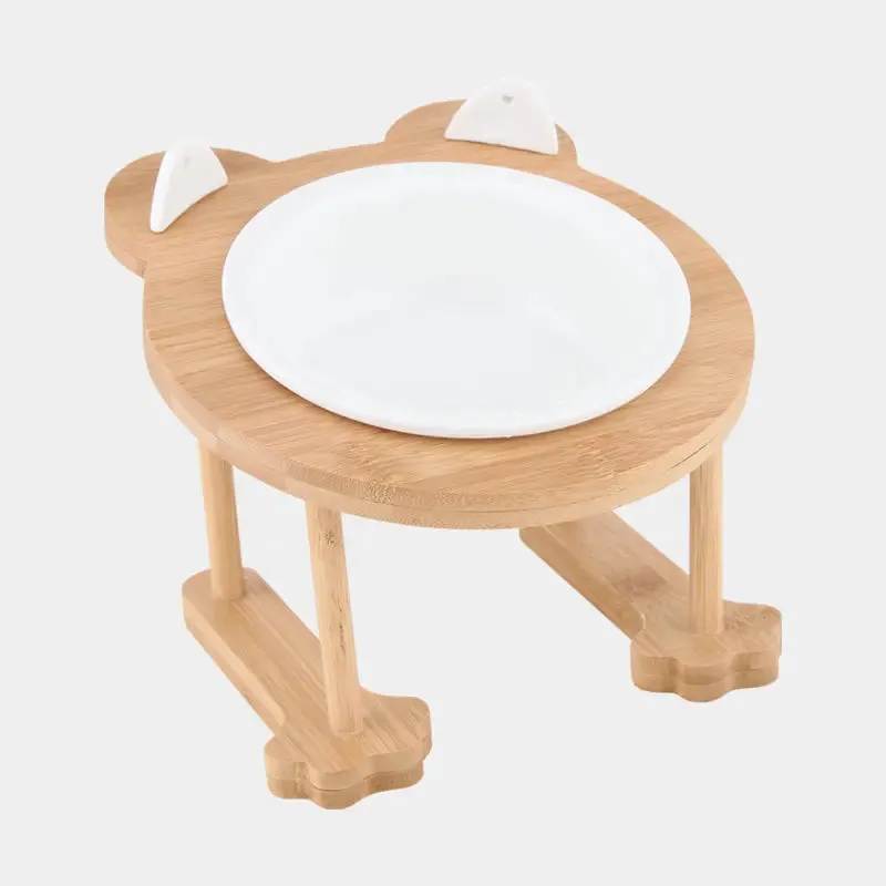 Elevated Ceramic Bowl   Adjustable Stand - Style B
