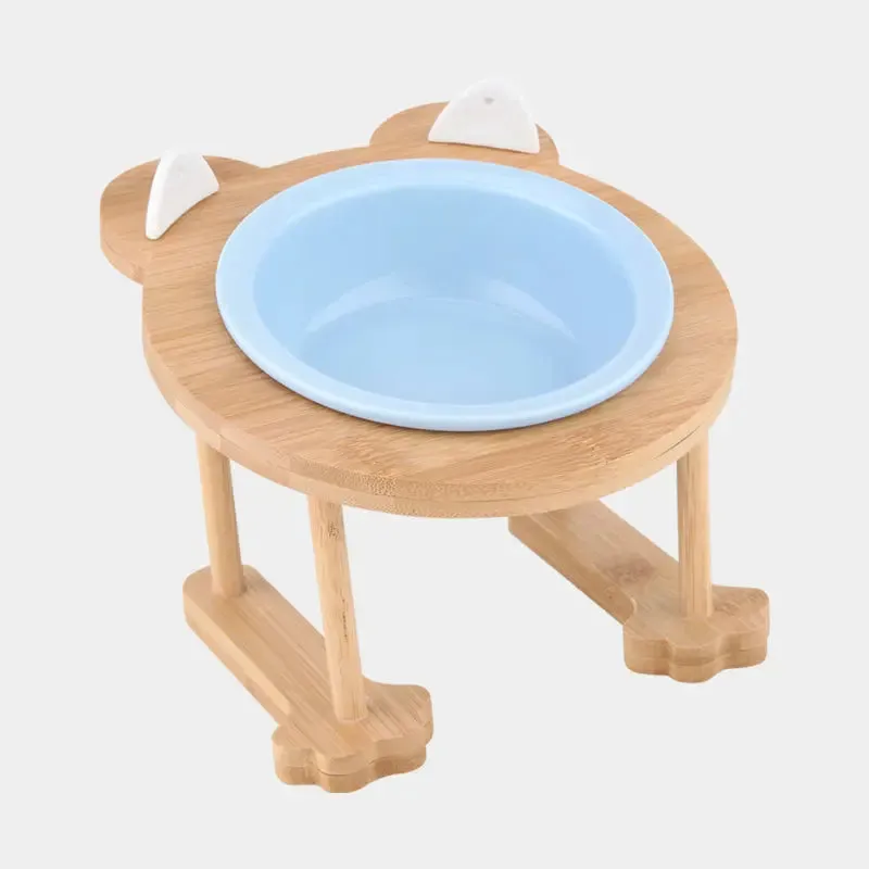 Elevated Ceramic Bowl   Adjustable Stand - Style B