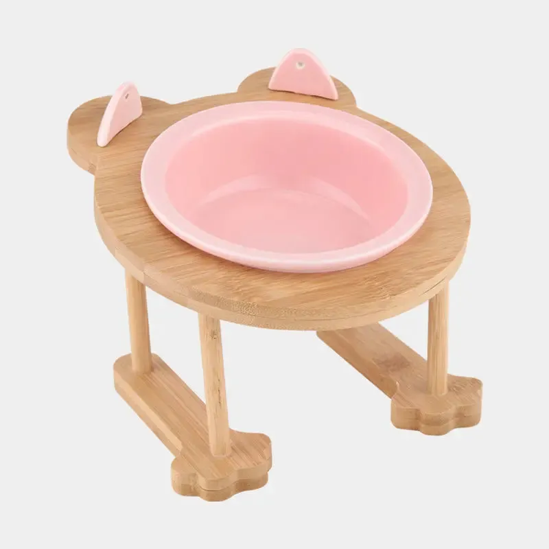 Elevated Ceramic Bowl   Adjustable Stand - Style B