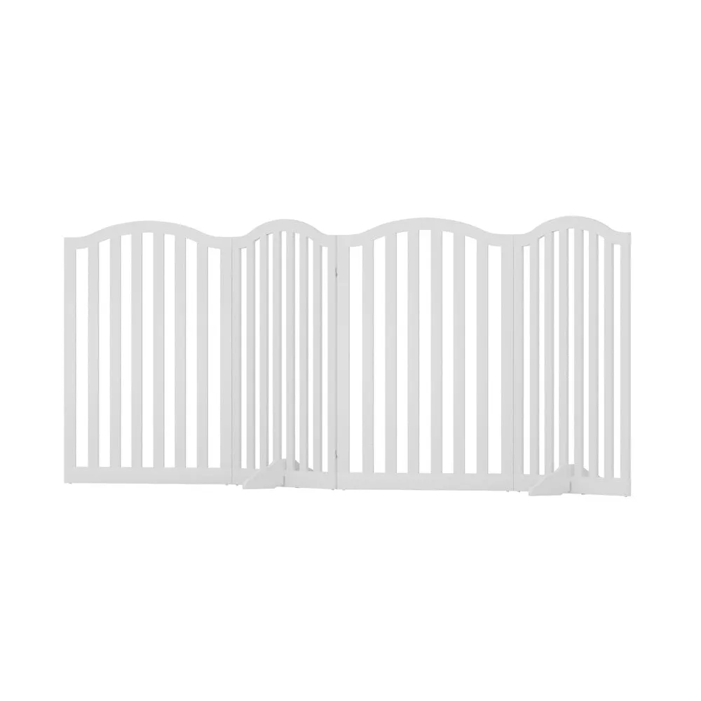 Foldable 4-Panel Pet Playpen with Rubber Feet, i.Pet