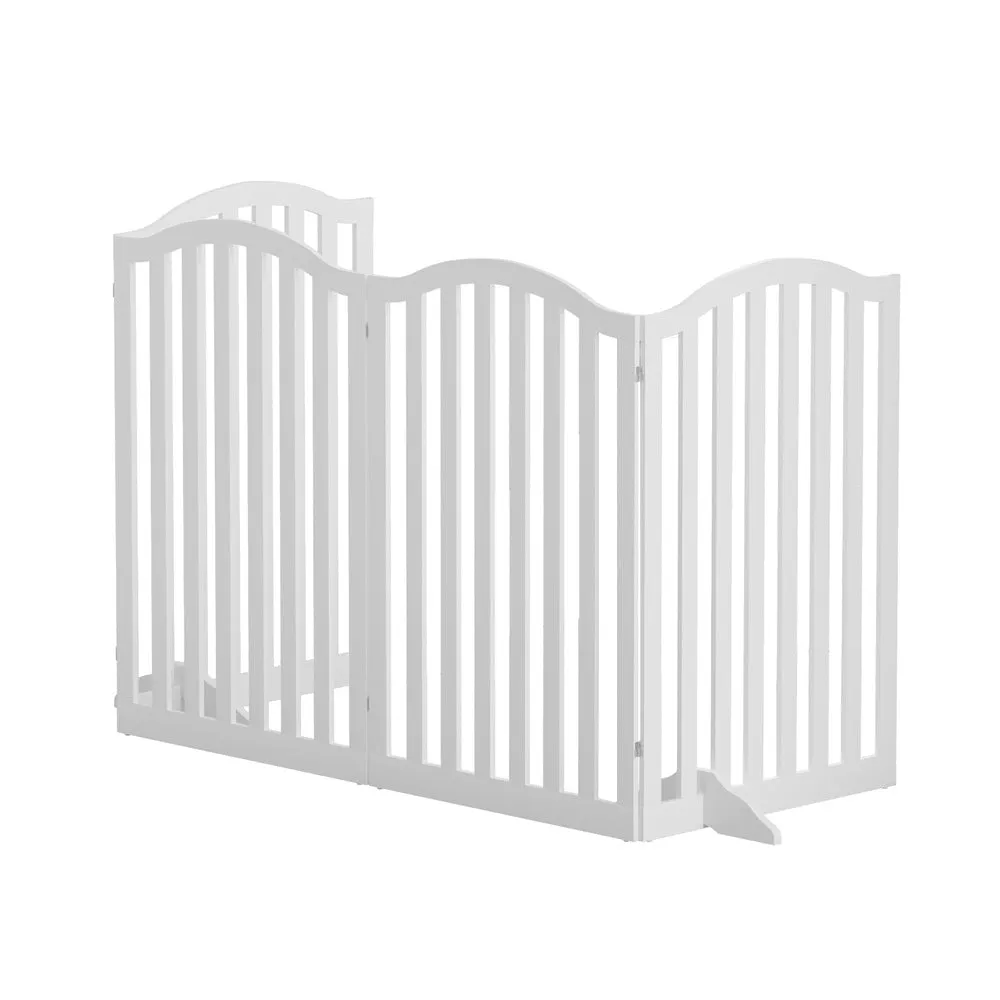 Foldable 4-Panel Pet Playpen with Rubber Feet, i.Pet