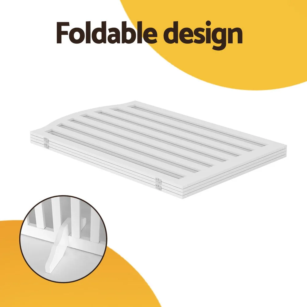 Foldable 4-Panel Pet Playpen with Rubber Feet, i.Pet