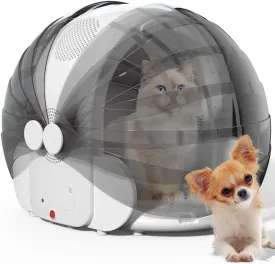 Foldable Automatic Pet Dryer Box for Cats and Small Dogs,Ultra Quiet Cat Hair Dryer with 8 High Velocity Fans 360 Drying Temperature Control 4-Speed Settings Timer Smart Pet Drying Box