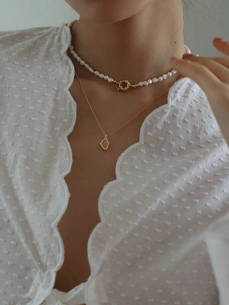 Freshwater Baroque Pearl Beaded Necklace