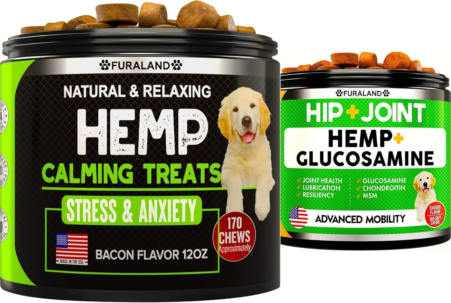 FURALAND Calming Chews   Hip&Joint Chews - Made in USA