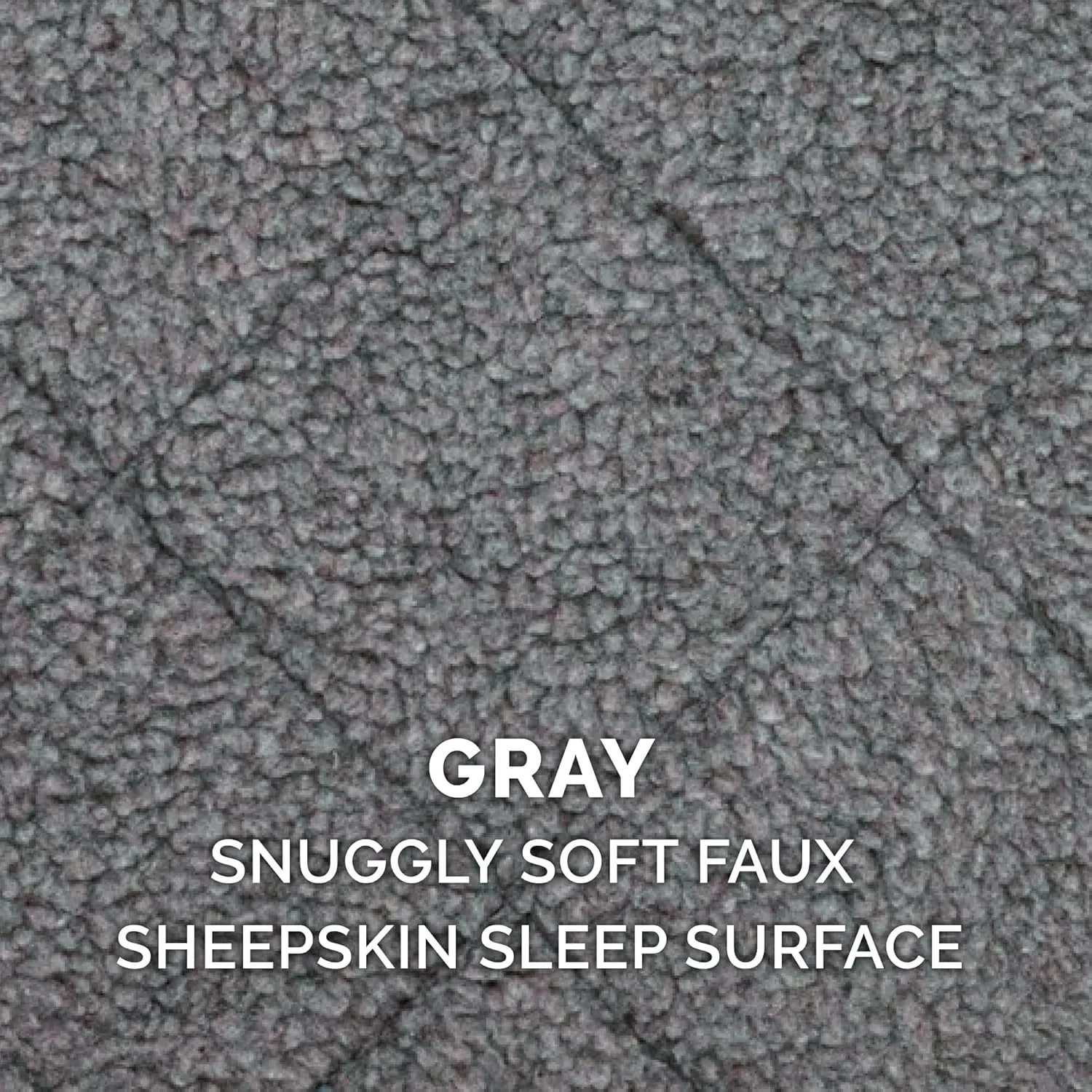Furhaven Dog Bed for Large Dogs, 100% Washable, Sized to Fit Crates - Sherpa Fleece Bolster Crate Pad - Gray, Extra Large/XL, 42.0"L x 26.0"W x 3.0"Th