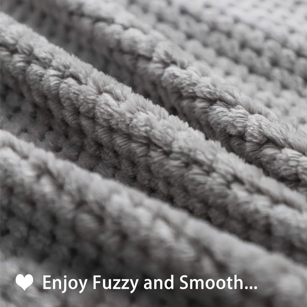 furrybaby Premium Fluffy Fleece Dog Blanket Soft and Warm Reversible Flannel Pet Blanket for Dogs 24x32inch Washable Indoor Cats Blankets for Cozy Comfy Nap(Grey)