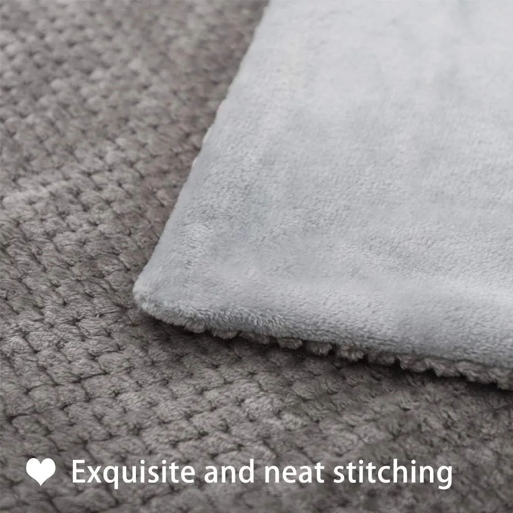 furrybaby Premium Fluffy Fleece Dog Blanket Soft and Warm Reversible Flannel Pet Blanket for Dogs 24x32inch Washable Indoor Cats Blankets for Cozy Comfy Nap(Grey)