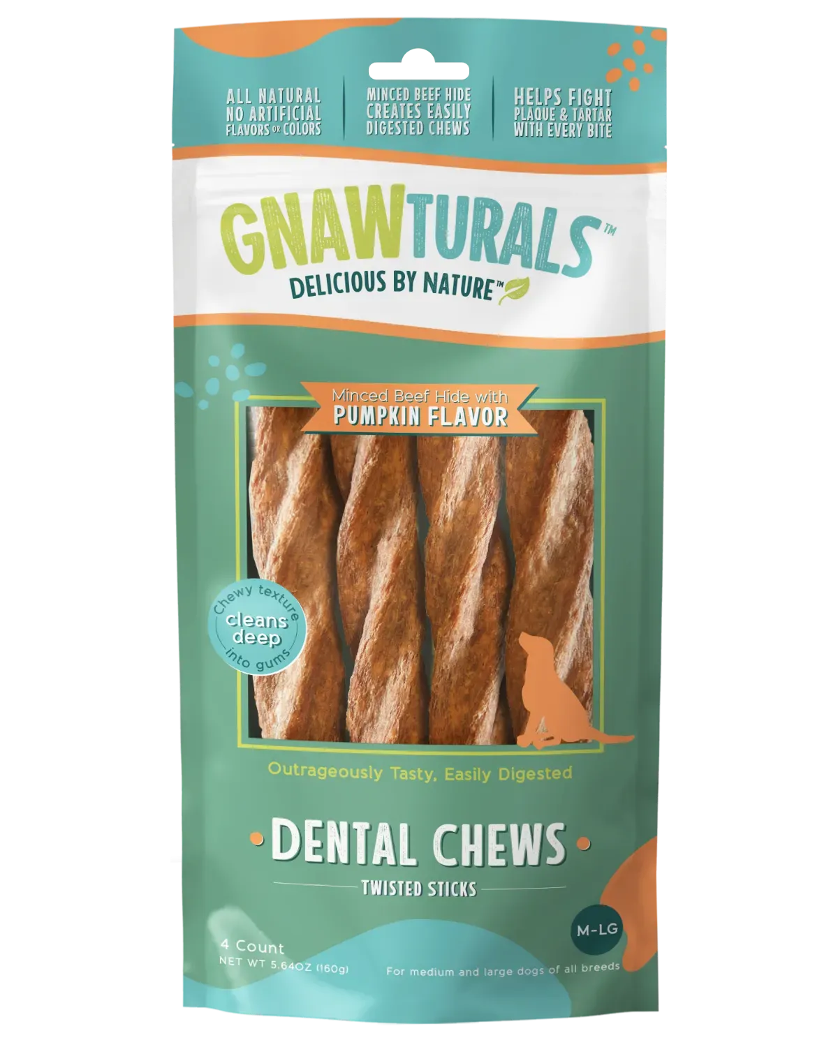 GnawTurals Dental Chews - Pumpkin Flavored