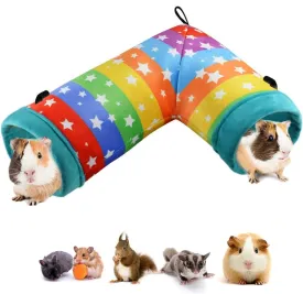 Guinea Pig Hanging Tunnel-HOMEYA Guinea Pig Hideout,2-in-1 Function of Small Animal Hammock&Cozy Bed Nest,Hanging Toys and Cage Accessories for Ferret Rat Hamster Squirrel Chinchilla Sugar Glider