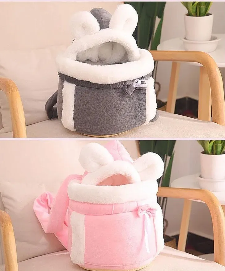 Hands-Free Travel Pet Carrier Bag – Plush, Breathable Sling for Small Dogs & Puppies, Perfect for Outdoor Adventures