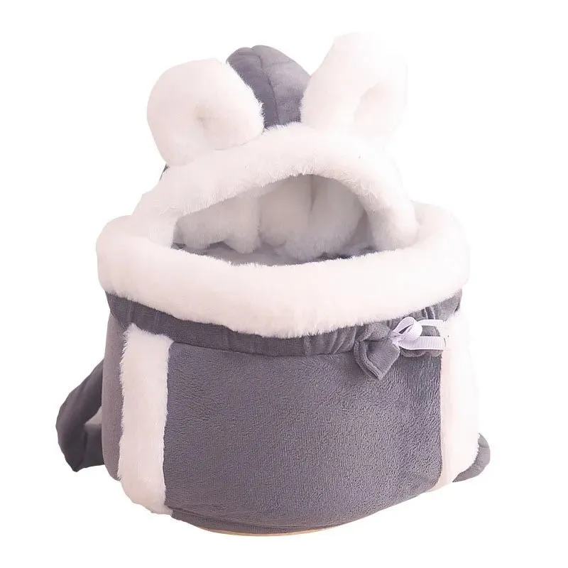 Hands-Free Travel Pet Carrier Bag – Plush, Breathable Sling for Small Dogs & Puppies, Perfect for Outdoor Adventures