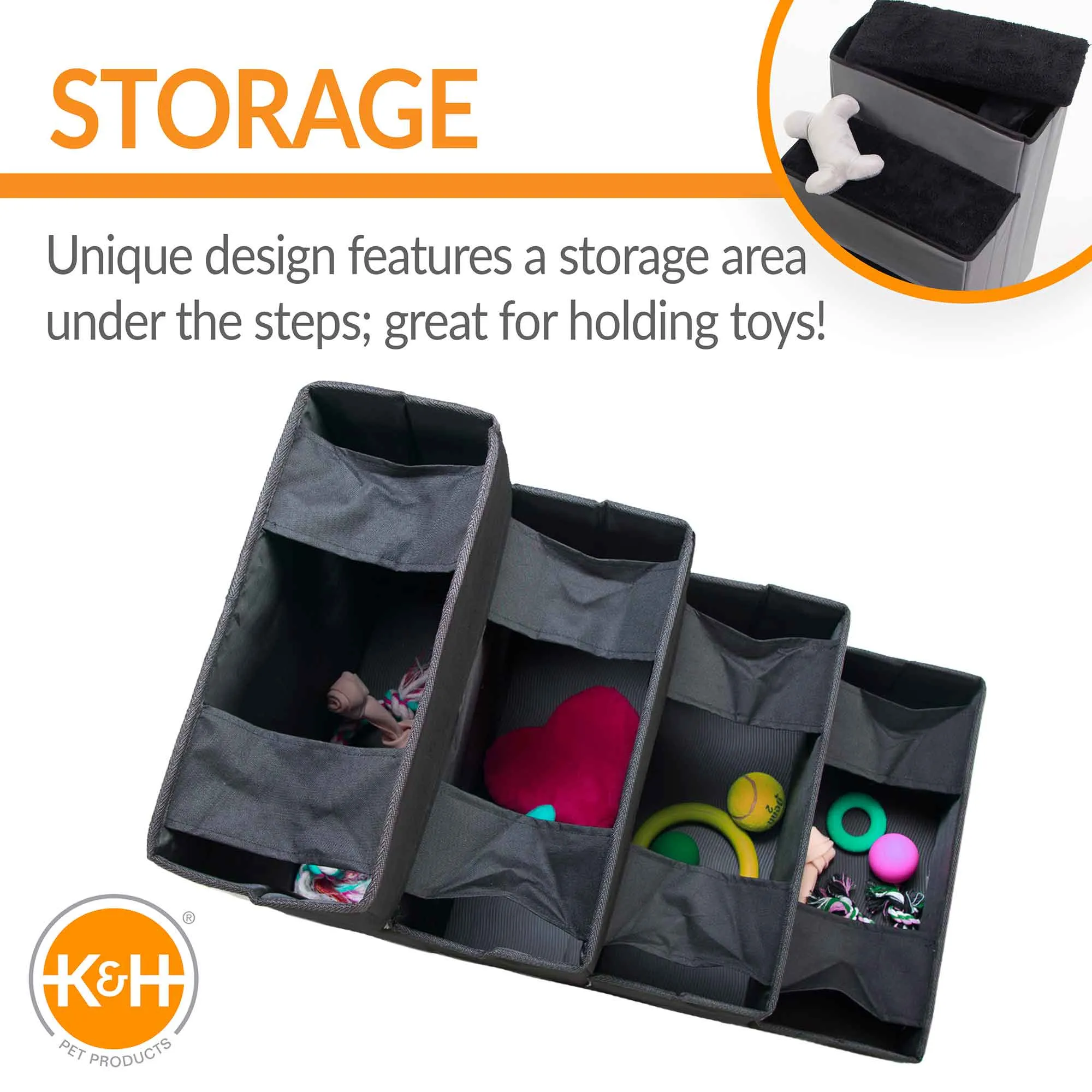 K&H Pet Products - Pet Stair Steps with Storage