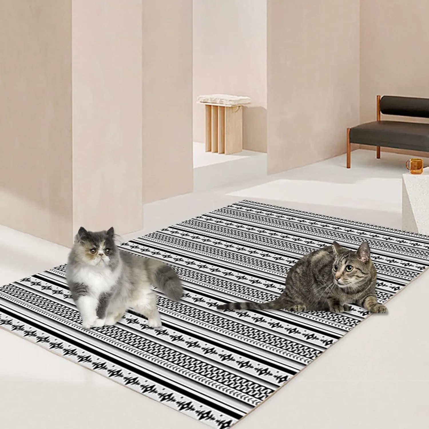 kathson Washable Pee Pads 79" x 55" Non-Slip Rabbit Reusable Mat for Floor Pets Playpen Heavy Absorbency Potty Training Pads for Dogs Cats Rabbits Guinea Pigs Ferrets Small Animals (Medium)