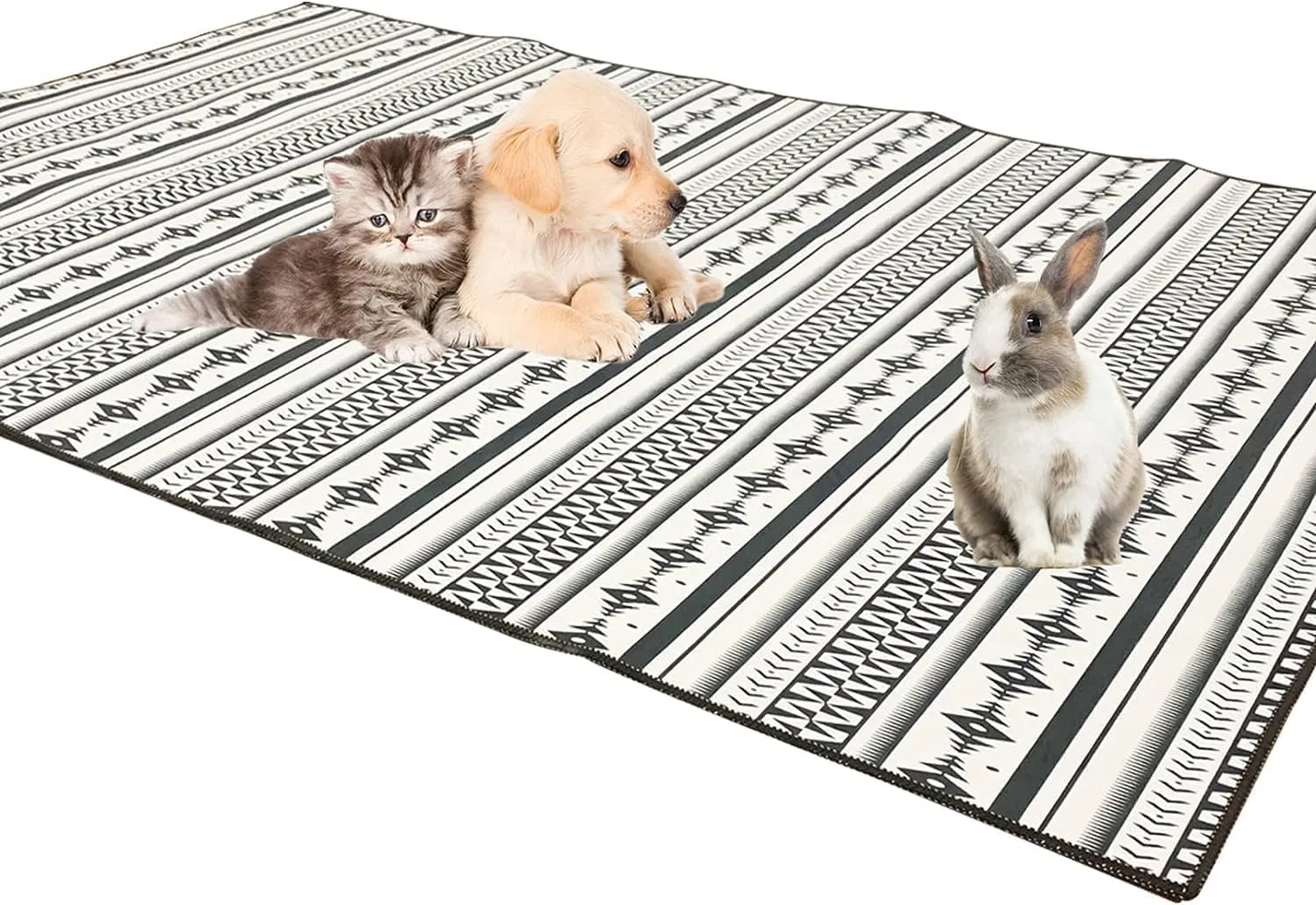 kathson Washable Pee Pads 79" x 55" Non-Slip Rabbit Reusable Mat for Floor Pets Playpen Heavy Absorbency Potty Training Pads for Dogs Cats Rabbits Guinea Pigs Ferrets Small Animals (Medium)