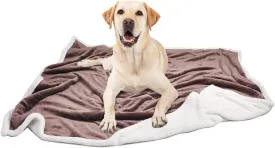 Kritter Planet Dog Blankets for Large Dogs, Soft Fluffy Fleece Pet Blankets for Couch, Sofa, Dog Beds, Car Seats, Creat, Washable, 50x60 inches, Brown